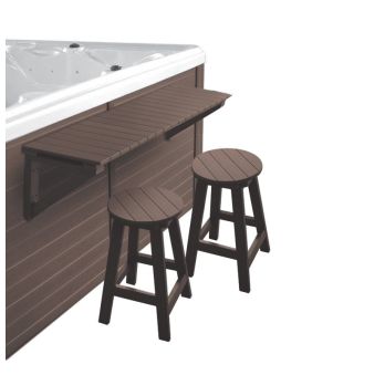 Bar + 2 tabourets pour spa - Spalnéa marron